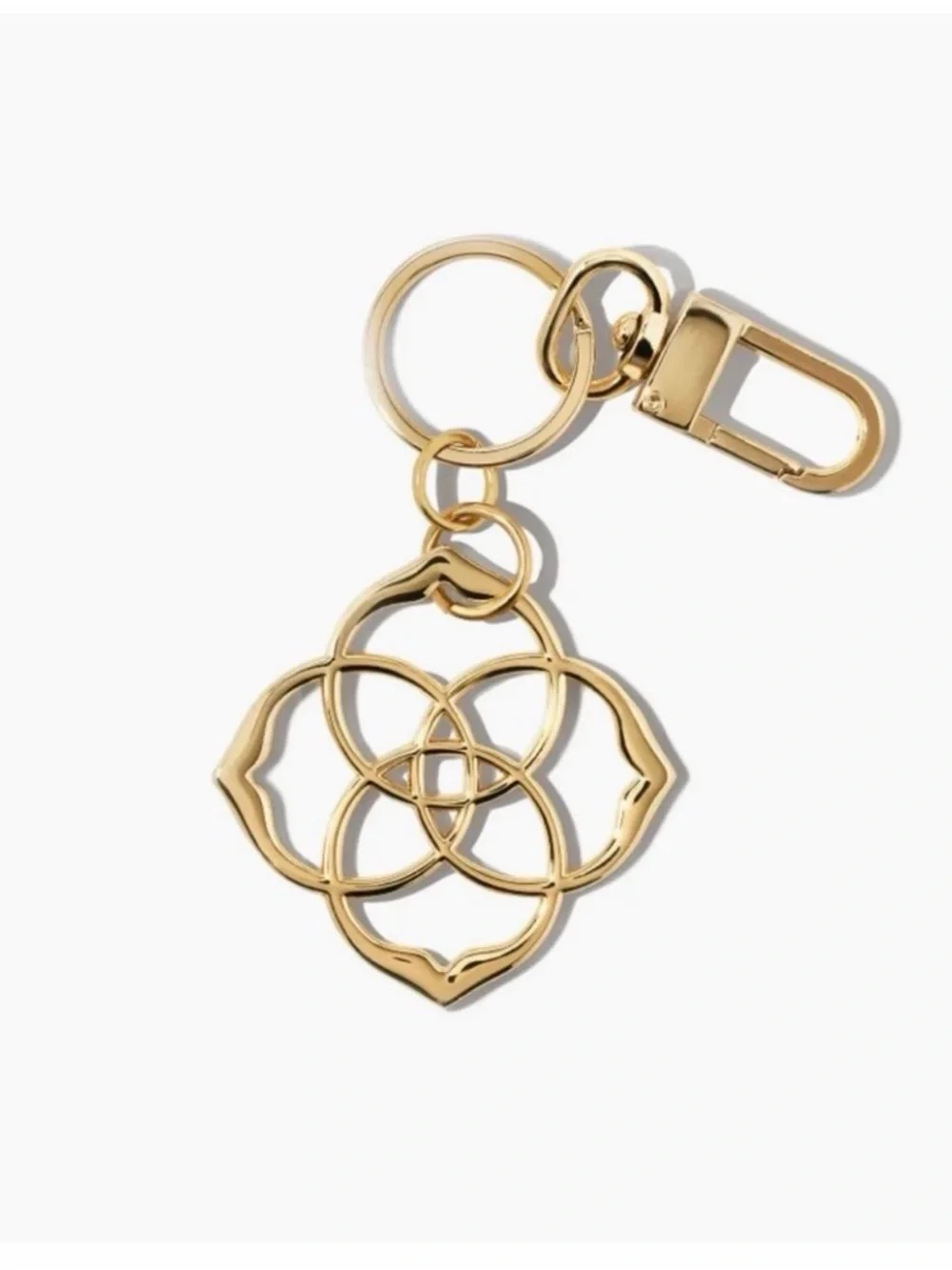 Kendra Scott Gold Floral Link Keychain - Signature Charm